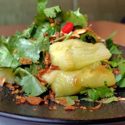 烤茄子香菜涼拌沙拉