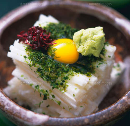Morokyu / Plum Cucumber / Super Sawayaka green onion / Mentaiko grated / Shredded yam
