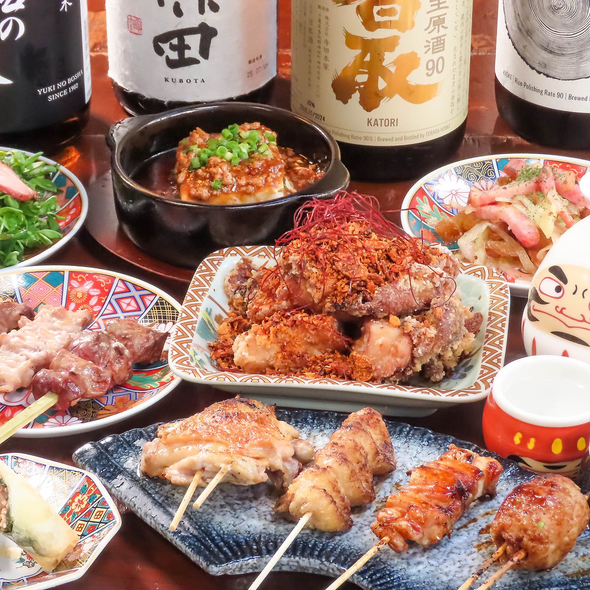 店主が仕入れにこだわり、鮮度や質の良い鶏肉を使用した焼串が自慢の和風創作居酒屋！