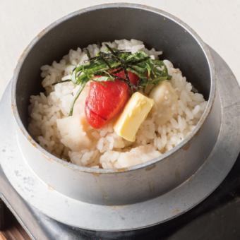 Scallop and mentaiko butter kamameshi