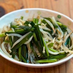 Chinese chive and bean sprout namul