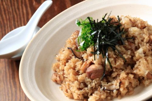 Chicken and mushroom fried rice
