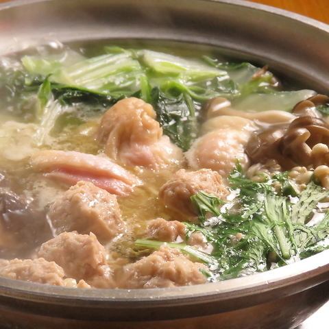 Takatori特制☆[附120分钟无限畅饮]白火锅套餐4,000日元☆美味的鸡汤！