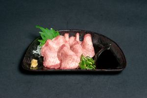 Specially selected tongue sashimi