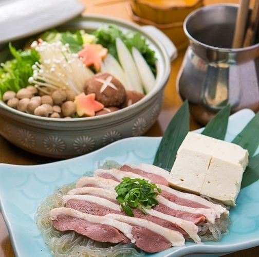 [Chef's special selection! Carefully selected local chicken duck hotpot course] 6 hearty dishes - all-you-can-drink included 6,500 yen (tax included)
