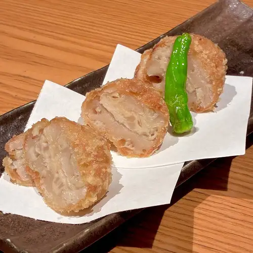 蓮藕釀餡油炸