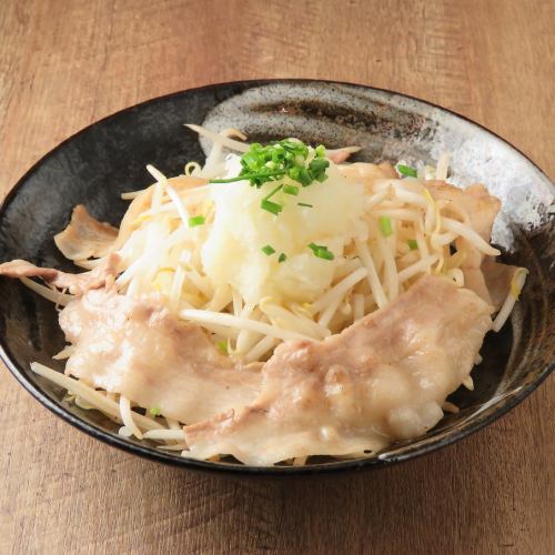 Pork bean sprouts with ponzu sauce
