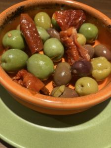 4. Marinated olives and semi-dried tomatoes