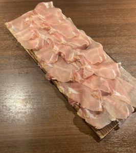 5. Freshly cut dry-cured ham