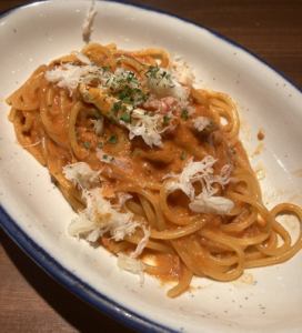 23..Lots of crab! Tomato cream pasta (fresh pasta)