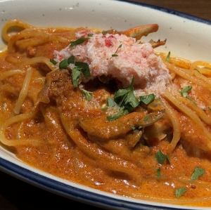 Plenty of crab! Tomato cream pasta (fresh pasta)