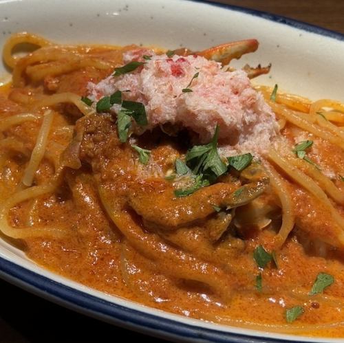 Plenty of crab! Tomato cream pasta (fresh pasta)