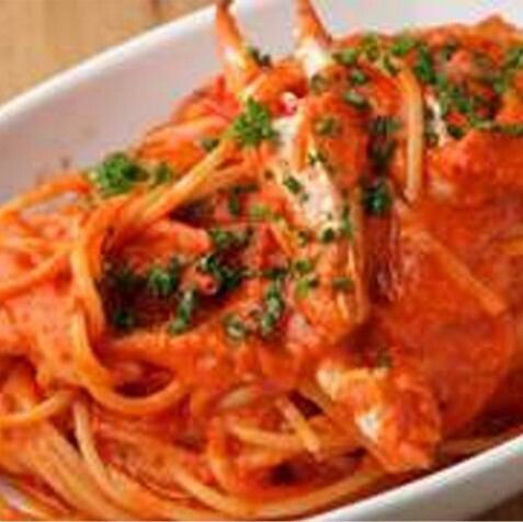 Plenty of crab! Tomato cream pasta (fresh pasta)