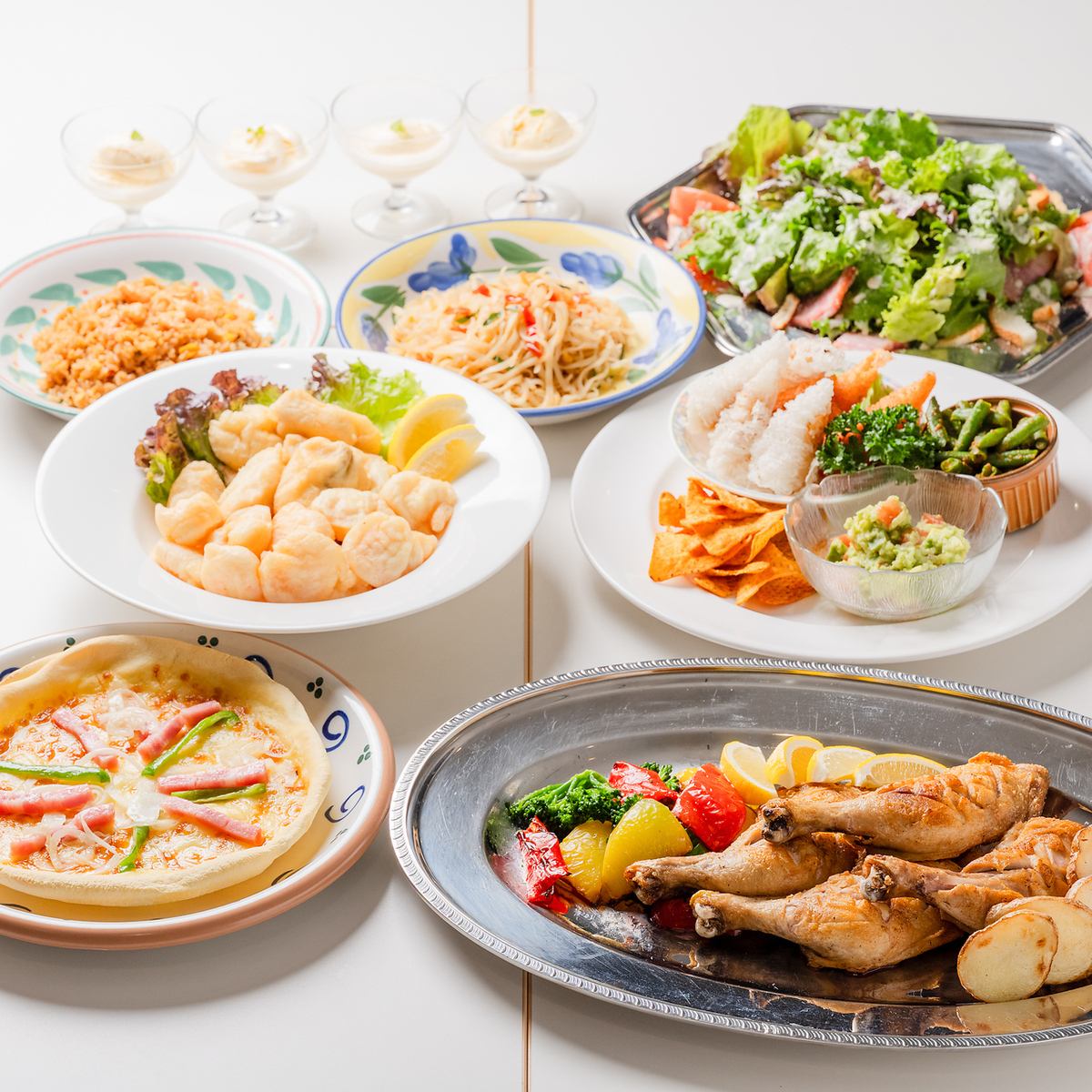 アジアンからイタリアンまでそろった多国籍料理で楽しむ宴会を♪