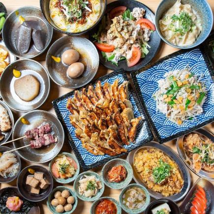 Available on Fridays, Saturdays, holidays and the day before holidays ● All-you-can-eat and drink plan ● All-you-can-eat and drink all 200 types of Katchan menu 4500 → 2780 yen