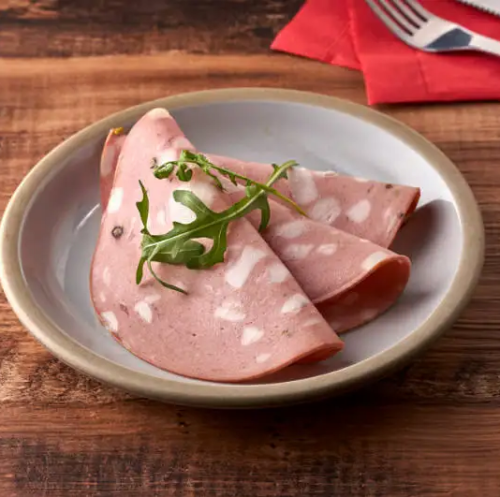 mortadella ham slices