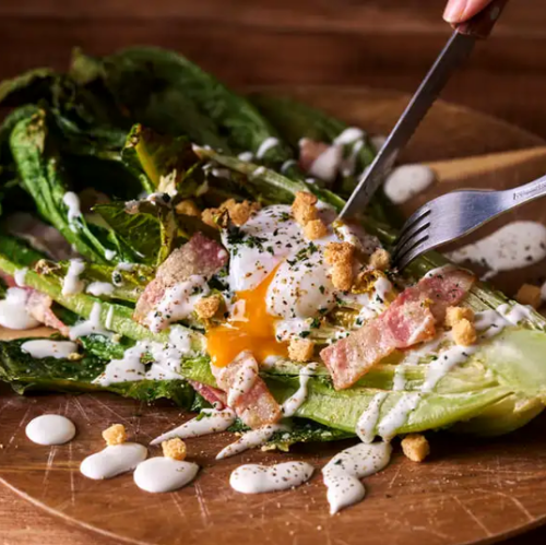 Grilled Caesar Salad with romaine lettuce