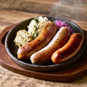 Directly imported! Three Sausage Platter