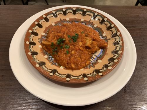 Misaki beef tripe (top-grade tripe stewed in tomato sauce)