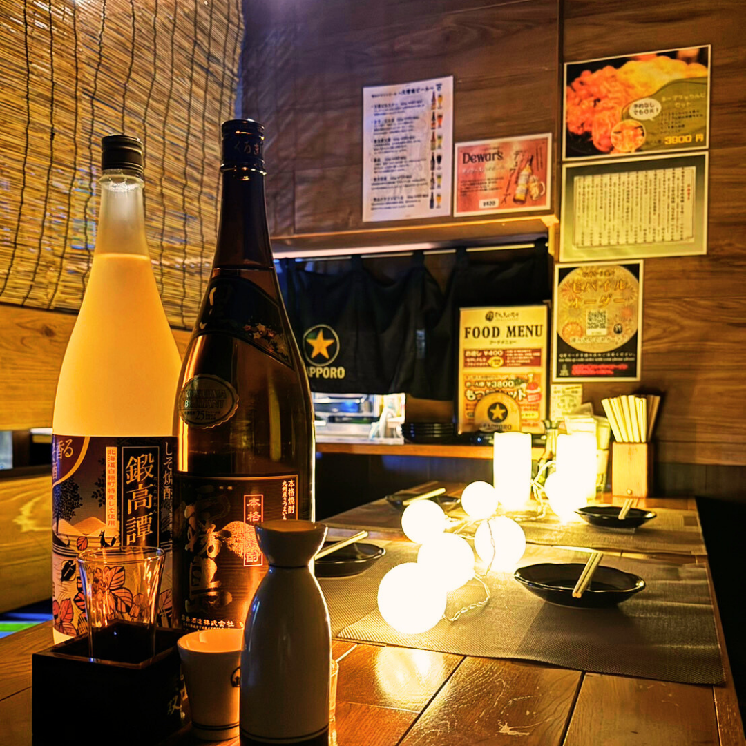 こだわりの日本酒、焼酎、取り揃えてお待ちしております♪