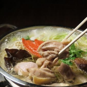 Winter only [for 2 people or more & same-day reservations available] Luxury Country Chicken Hot Pot Set ★ 670 types of drinks, including draft beer, 90 minutes, 4,300 yen (tax included)