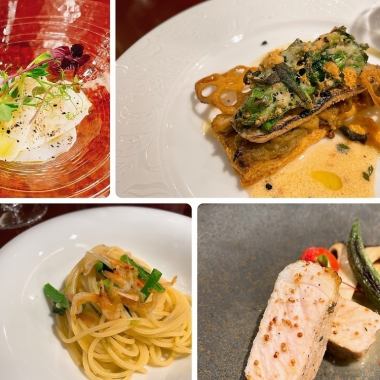 【ディナー限定コース】魚も肉も愉しめる「シェフのお任せ」全6品コース◆4950円(税込）