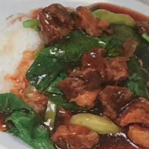 牛バラ肉あんかけご飯