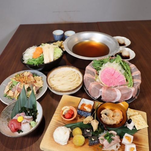 神戸ポーク柚子しゃぶ「雅」コース(飲み放題90分付)