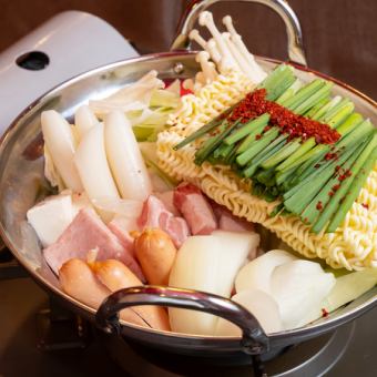 [Includes 90 minutes of all-you-can-drink] A course where you can enjoy budae jjigae at an affordable price! 6 items in total, 4,000 yen (tax included)