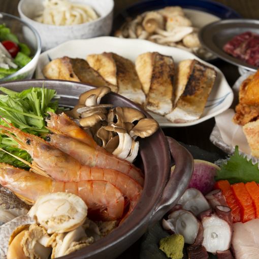 ★Seafood after all!★ Meba's seafood soy sauce hotpot, 10 dishes, 120 minutes, with draft beer and all-you-can-drink banquet 6,000 yen → 5,500 yen