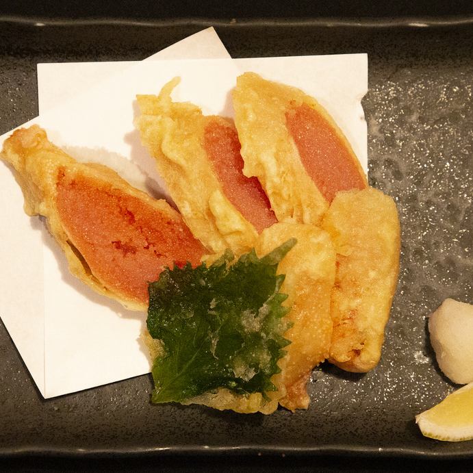 Bright mentaiko tempura
