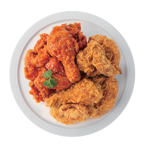 【人気NO.1】韓国の定番中の定番！ハーフ&ハーフチキン 骨付き
