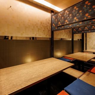 掘りごたつの完全個室。12名様～14名様用