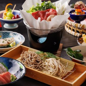 黒毛和牛のすき焼きなど厳選食材を使用した特別コース/厳選日本酒含む飲み放題付き 12,000円