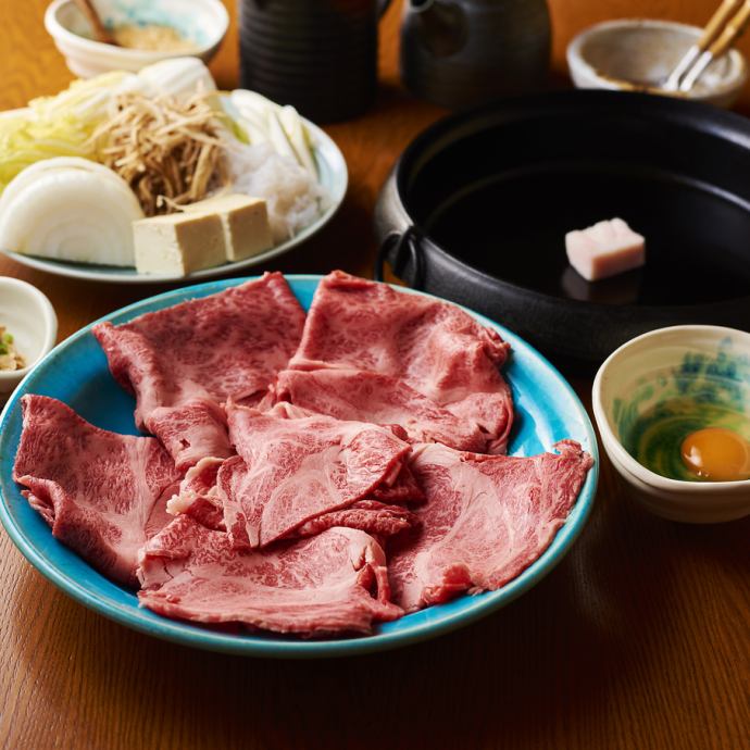 お料理のみ 伝統の割り下で味わう 極上黒毛和牛すき焼き 7700円 博多味処 いろは 北新地店