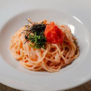 明太クリームパスタ