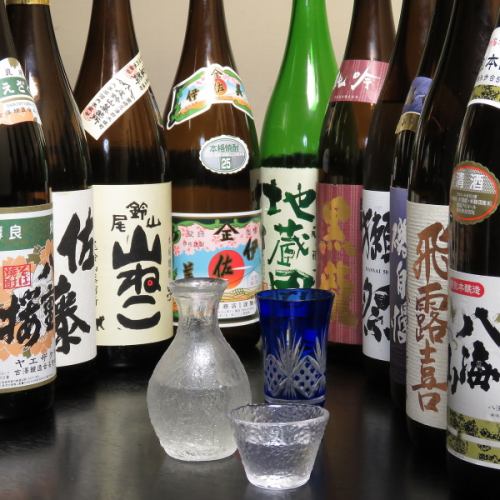 A lot of local sake such as shochu!