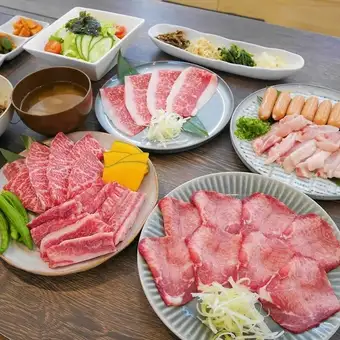 【當日供應!含鹹牛舌、涮涮鍋等經典人氣菜色】■■簡易烤肉套餐■■共12道菜