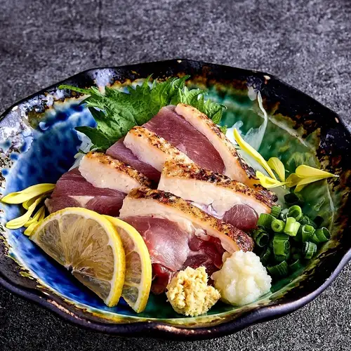 甲州地鶏もも刺し