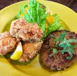 Hamburger steak combo set meal