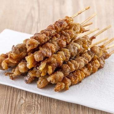 博多特產,螺旋雞皮串