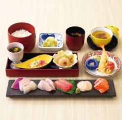 本鮪入り季節の造り膳　前菜付き