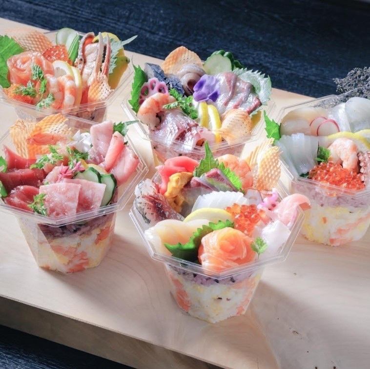 使用寿司制作的海鲜芭菲「伊藤福鲁」在糸岛新开张♪