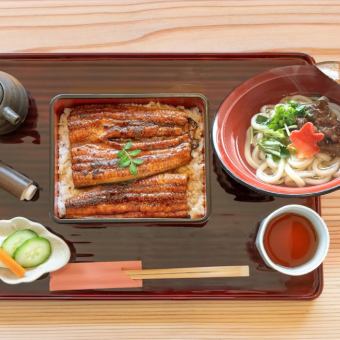 【うな重上弦+ハーフ肉うどんセット】