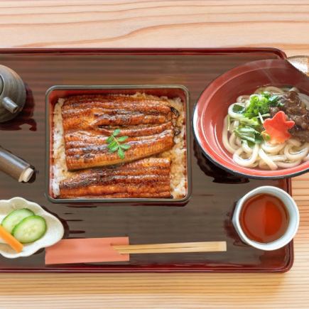 【うな重上弦+ハーフ肉うどんセット】