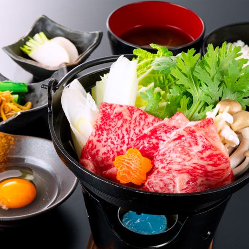 黒毛和牛ロース すき焼き風牛鍋（一人前)