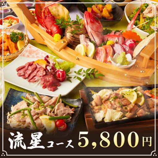 3小时畅饮 ◆ 烤上州鸡及更多美味！！宴会及晚宴的理想之选 ◎ 共10道菜 [流星套餐] 5800日元