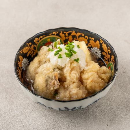 牡蠣と白子の揚げ出汁