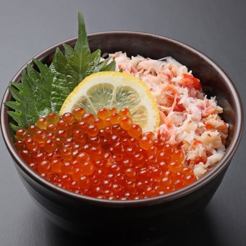 Crab salmon roe bowl