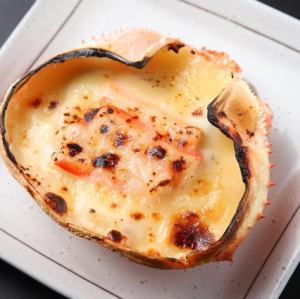 蟹壳焗烤，配上大量的蟹肉